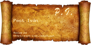Pest Iván névjegykártya